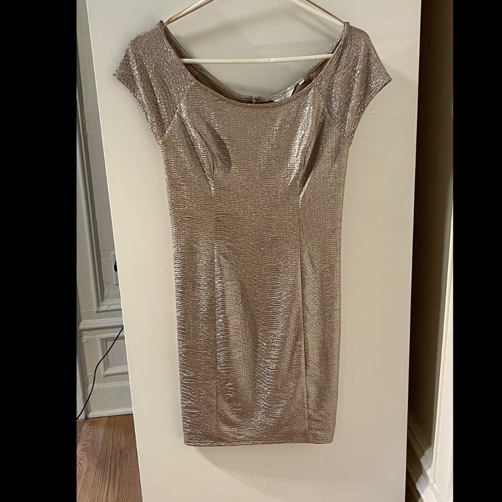 Guess Sparkly Champagne Mini Dress
